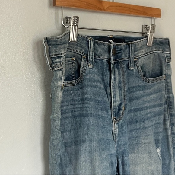 Hollister Distresses High Rise Super Skinny Holy Jeans Juniors Small 3R - Picture 5 of 11